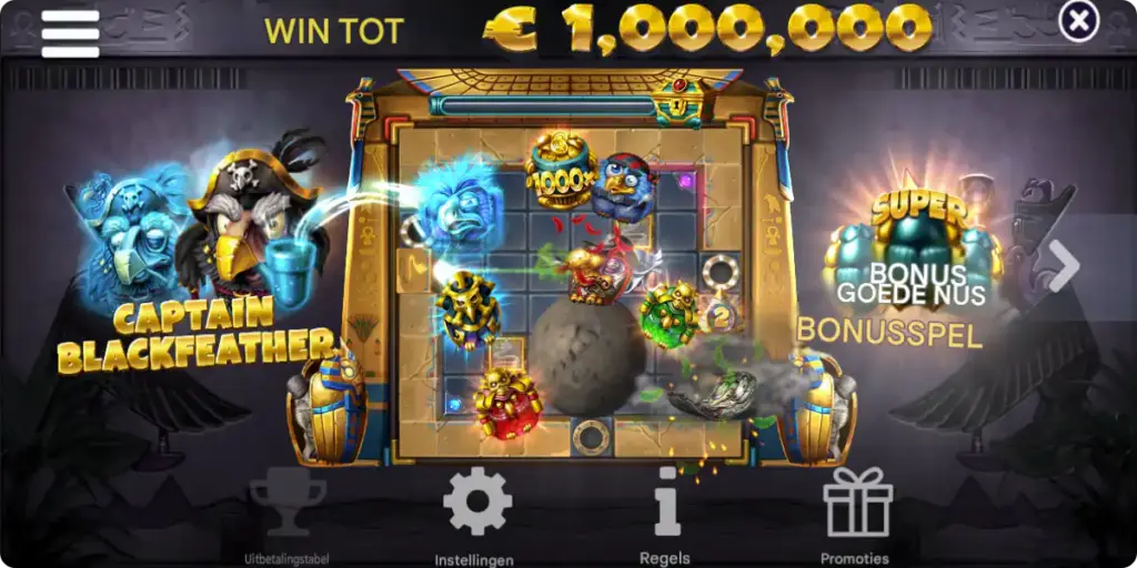 Pirots 5 slot hoofdmenu van het spel